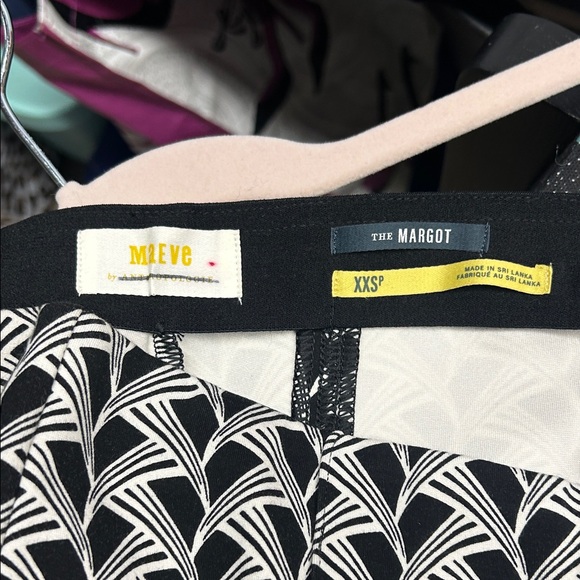 Maeve Black and White Patterned Flare Pants - Picture 4 of 4